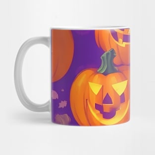 Halloween creepy pumpkin head pattern Mug